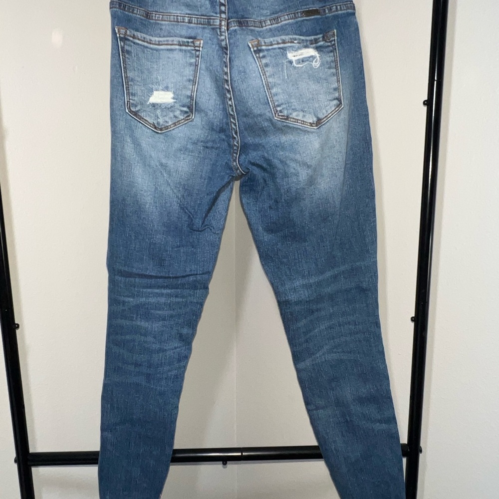 Distressed Blue Jeans